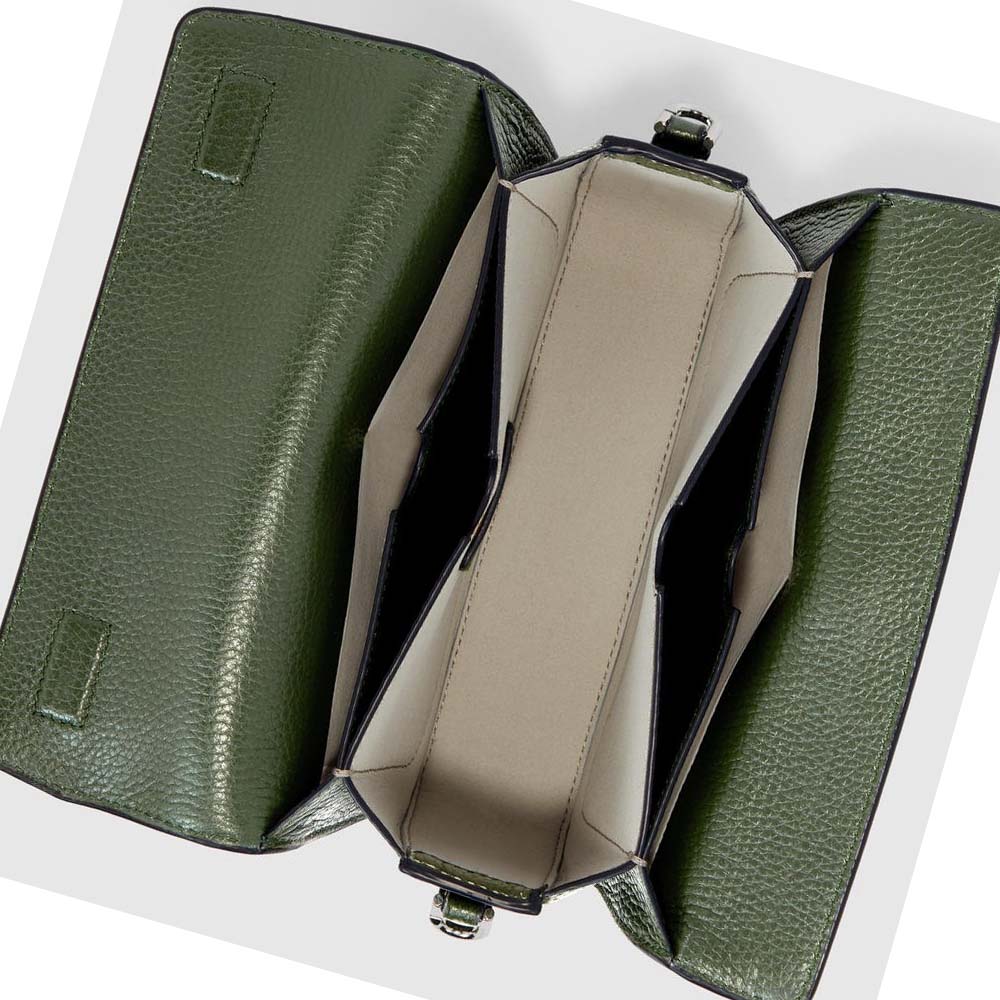 Men's Ecco TEXTUREBLOCK PINCH COMPACT Shoulder Bags Green | Canada 792QMA